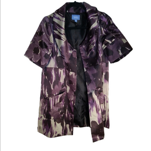 Simply Vera by Vera Wang/purple floral jacket/ medium